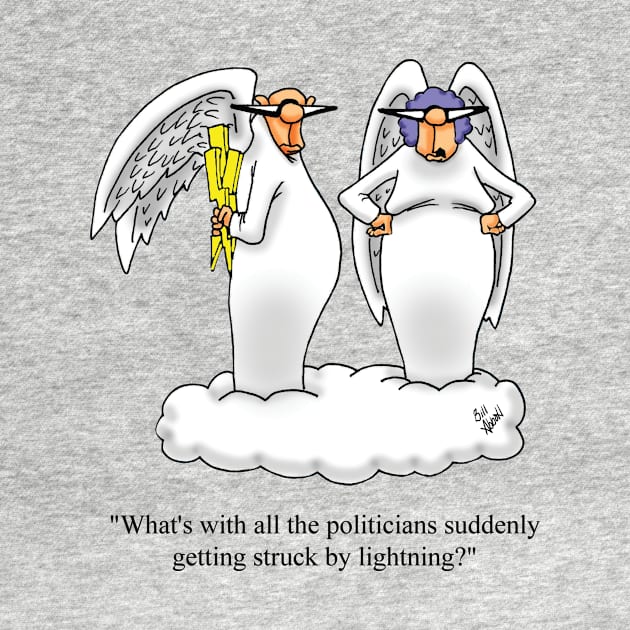 Funny Political Angel and Wife Cartoon Humor by abbottcartoons